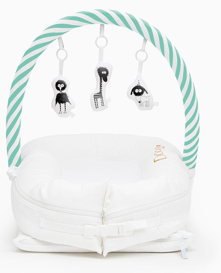 DockATot Toy Bar - Aqua/White Stripe