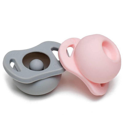 Doddle & Co. The Pop Pacifier, 2 Pack - Oh Happy Grey + Make Me Blush - 1.08536E+12