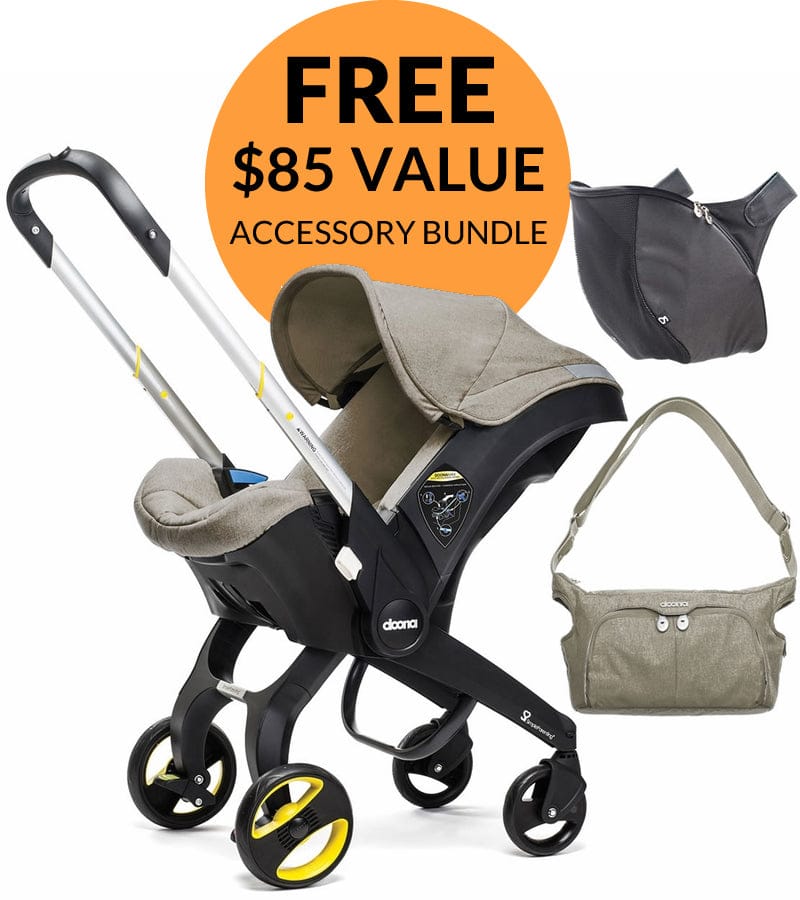 Doona Infant Car Seat + Accessory Bundle - Dune (Beige) - SP101-10-105-003