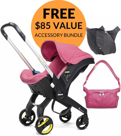 Doona Infant Car Seat + Accessory Bundle - Sweet (Pink) - SP101-10-104-003
