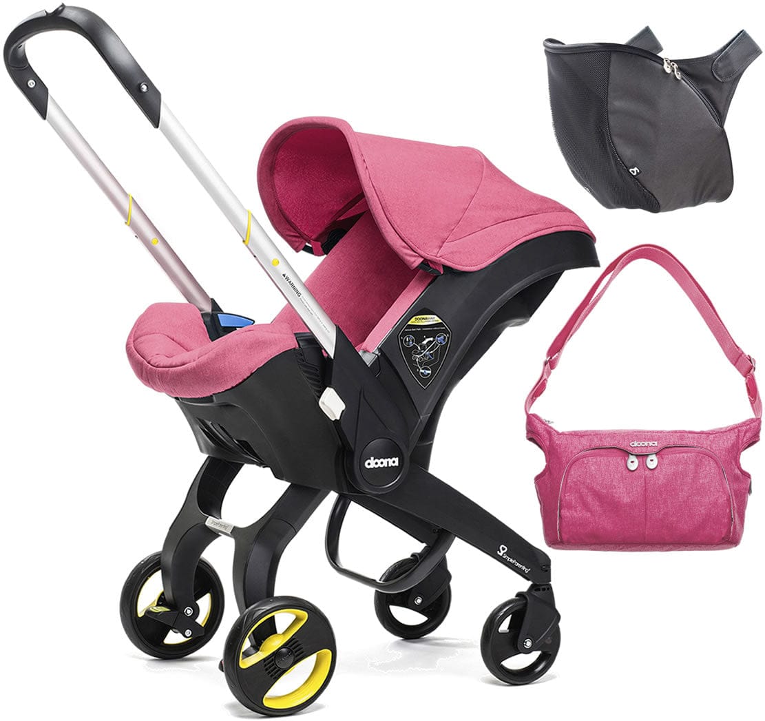 Doona Infant Car Seat + Accessory Bundle - Sweet (Pink) - SP101-10-104-003