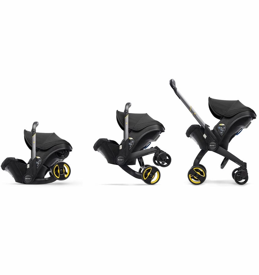 Doona+ Infant Car Seat & Stroller + SensAlert Pad Bundle - Nitro Black - SP101-10-033-003-SP198-99-001-099