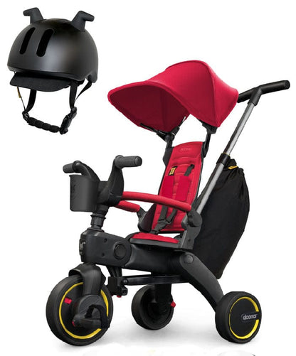 Doona Liki Trike S3 + Liki Helmet Bundle - Flame Red / Black - SP530-99-131-003-HELMET