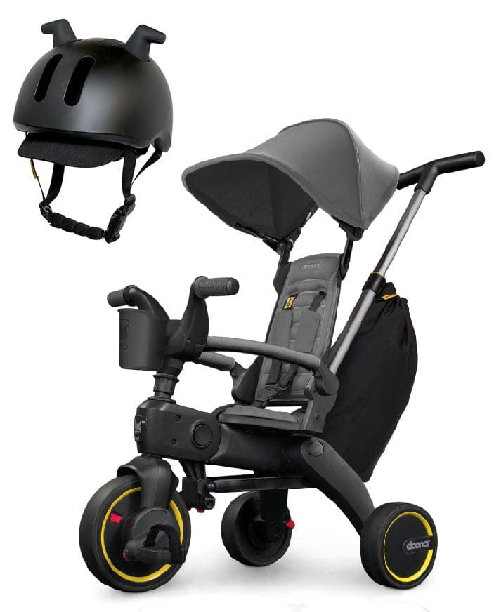 Doona Liki Trike S3 + Liki Helmet Bundle - Grey Hound / Black - SP530-99-030-003-HELMET
