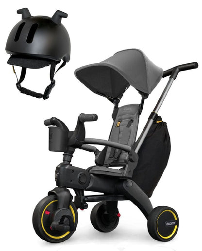 Doona Liki Trike S3 + Liki Helmet Bundle - Grey Hound / Black - SP530-99-030-003-HELMET