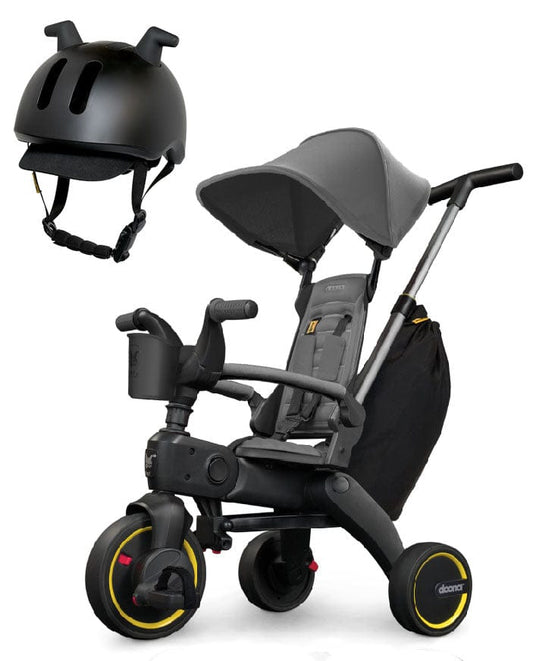 Doona Liki Trike S3 + Liki Helmet Bundle - Grey Hound / Black - SP530-99-030-003-HELMET
