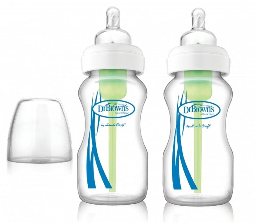 Dr. Brown's 9 oz Options Wide-Neck Glass Bottle - 2 Pack - WB9200-P2