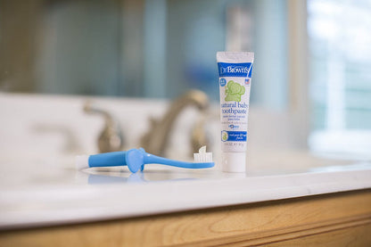 Dr. Brown's Infant-to-Toddler Toothbrush & Toothpaste Combo Pack - Elephant, Blue - HG024-P4