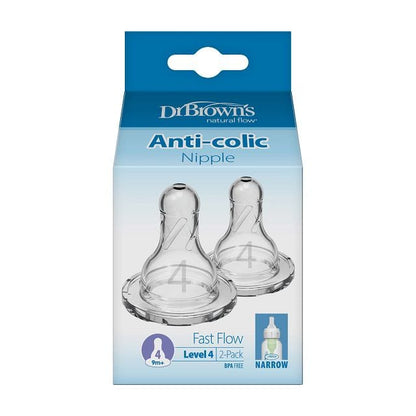 Dr. Brown's Level-4 Standard Neck Nipple, 2-Pack - 317-P3