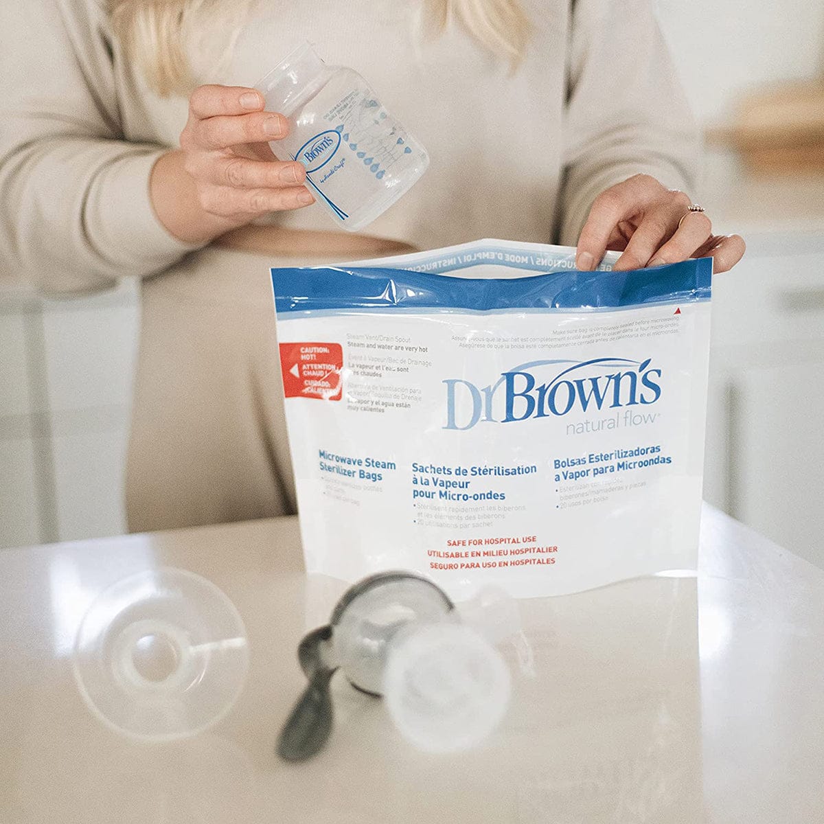 Dr. Brown's Natural Flow Microwave Steam Sterilizer Bags, 5 PK - 960