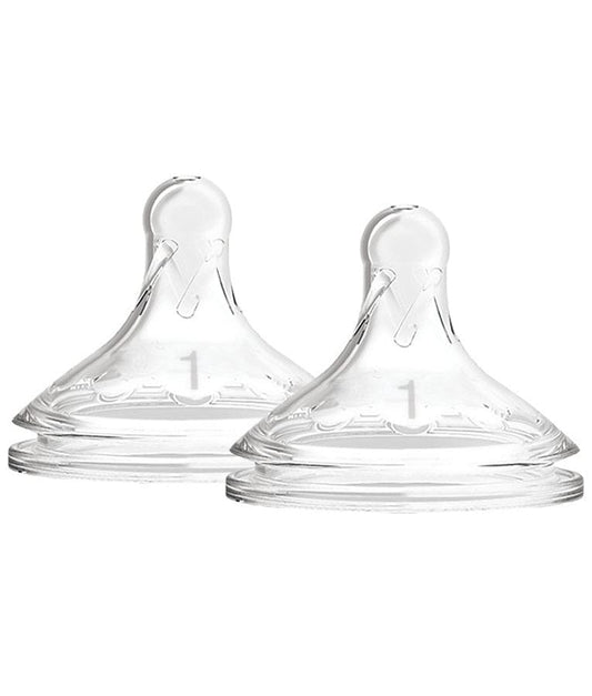 Dr. Brown's Options+ Level 1 Natural Silicone Nipple, Wide-Neck - 2-Pack - WN1201-P3