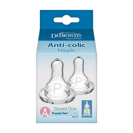 Dr. Brown's Preemie Standard Neck Nipple, 2-Pack - 297-P3