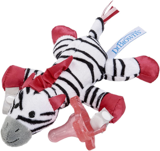 Dr. Brown's Zoey the Zebra Lovey Pacifier & Teether Holder - AC048-P6