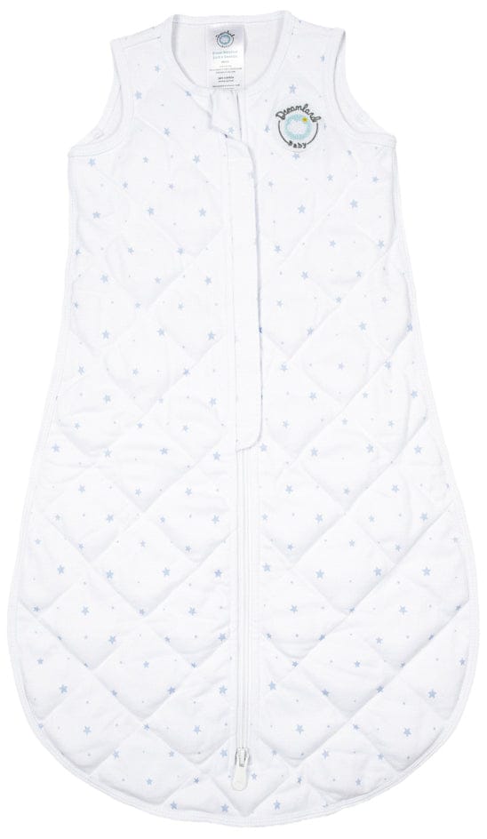 Dreamland Baby Dream Weighted Sleep Sack - White w/ Blue Stars, 6-12 months - DBMED-BLUE