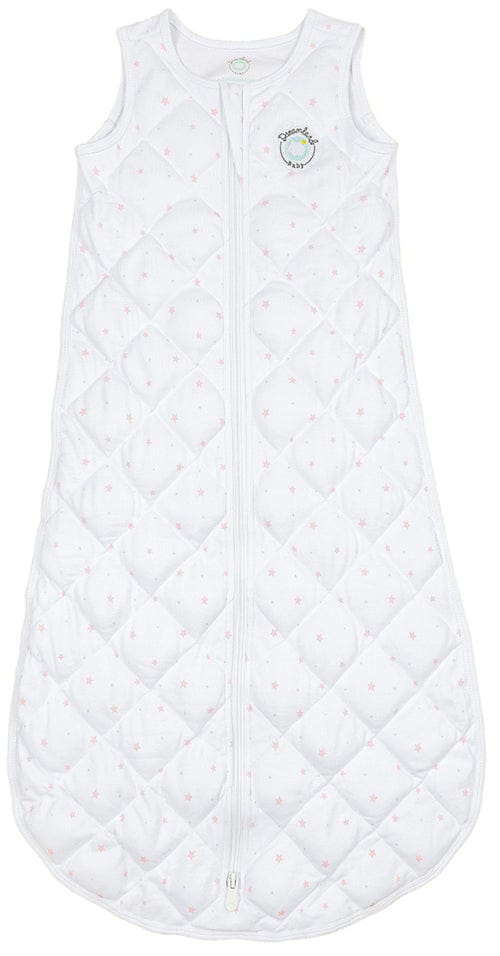 Dreamland Baby Dream Weighted Sleep Sack - White w/ Pink Stars, 12-24 months - DBLG-PINK