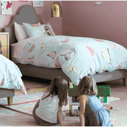 DwellStudio Butterfly Robin's Egg Twin Duvet Set - K1020-108-18