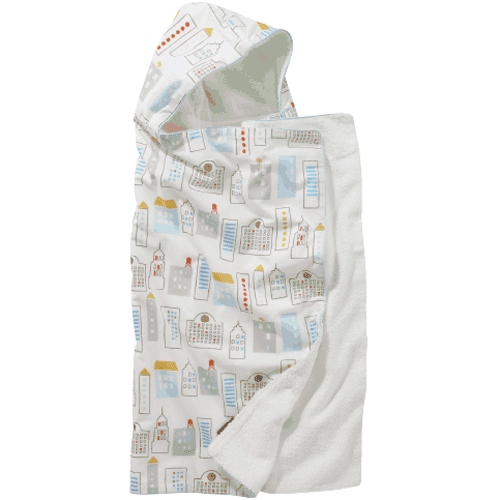 DwellStudio Skyline Light Blue Hooded Towel