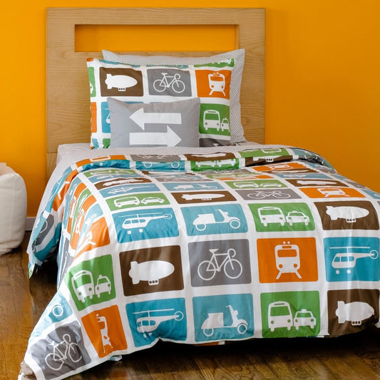 DwellStudio Transportation Multi Full Duvet Set - K1120-23-00