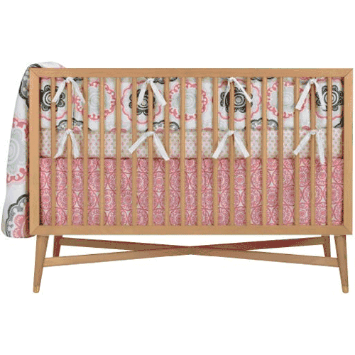 DwellStudio Zinnia Rose 4 Piece Crib Bedding Set