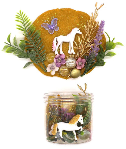 Earth Grown KidDoughs Play Dough-To-Go Jar - Unicorn Meadow (Scented) - UNIDTGKS