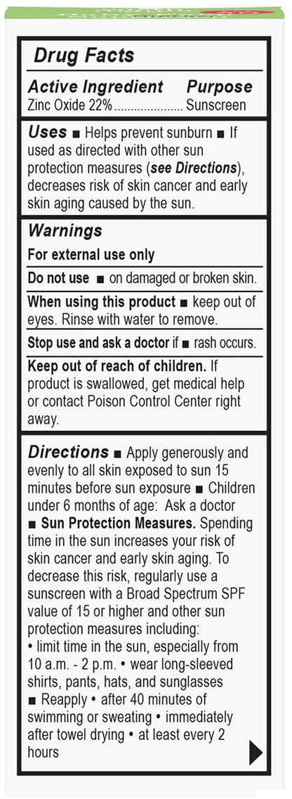 Earth Mama Baby Face Mineral Sunscreen Face Stick, SPF 40 - 10-423