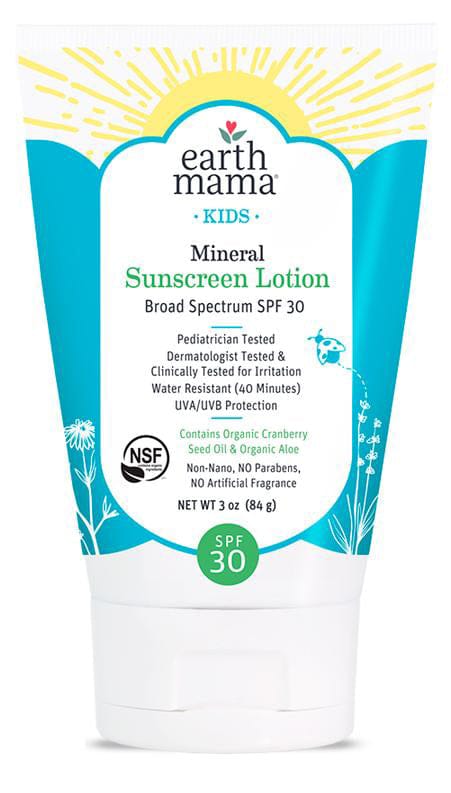 Earth Mama Kids Mineral Sunscreen Lotion SPF 30 - 10-424