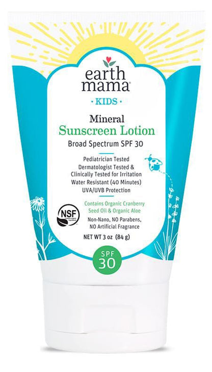 Earth Mama Kids Mineral Sunscreen Lotion SPF 30 - 10-424