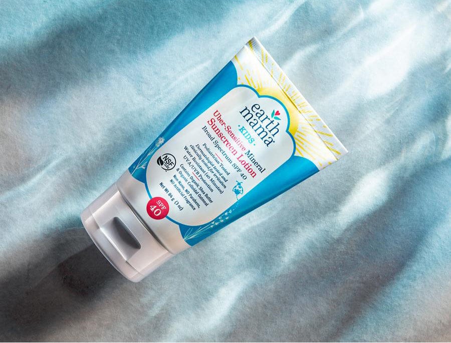 Earth Mama Kids Uber-Sensitive Mineral Sunscreen Lotion SPF 40 - 10-425