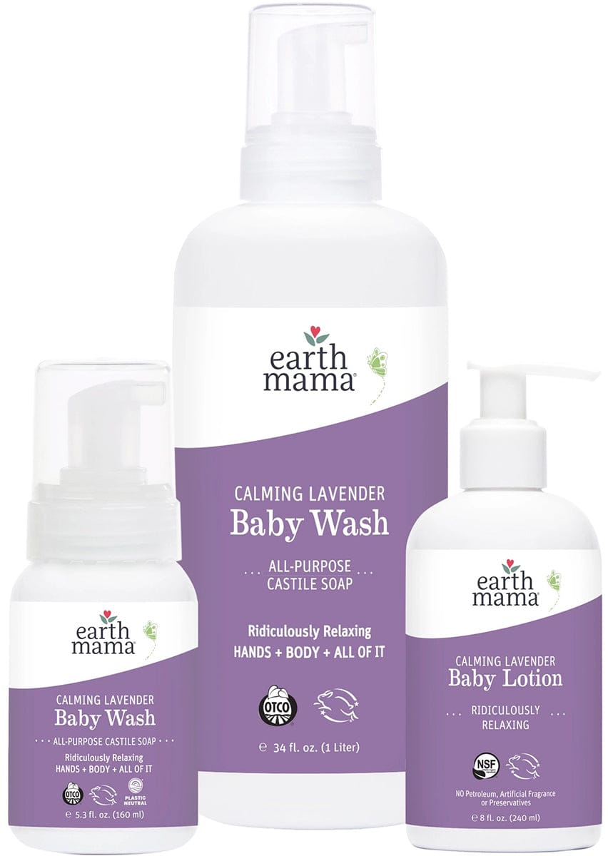 Earth Mama Ridiculously Relaxing Lavender Baby Wash and Lotion Bundle - 10-469