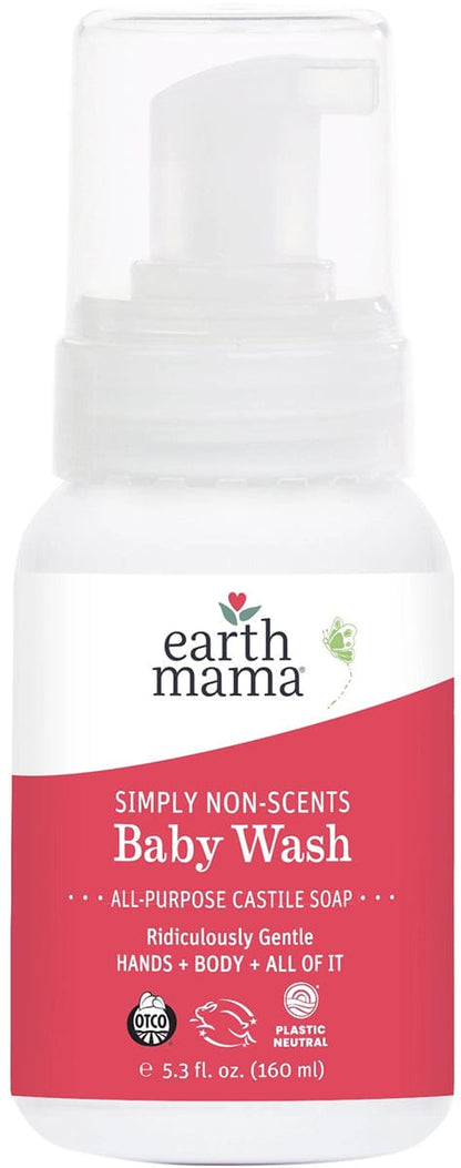 Earth Mama Simply Non-Scents Castile Baby Wash, 5.3 fl. oz. - 10-225