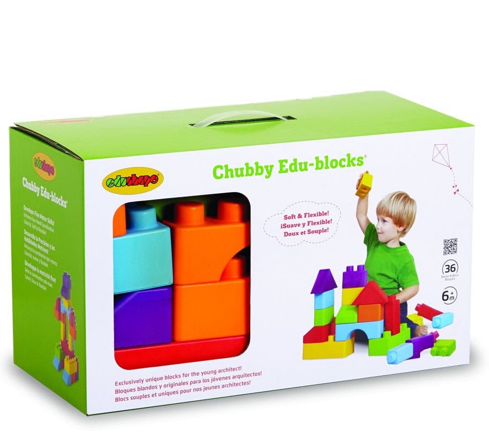 Edushape Chubby Edu-Blocks, 36 Pcs - E845036