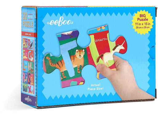 eeBoo 20 Piece Big Puzzle - Animal ABC - PZABC