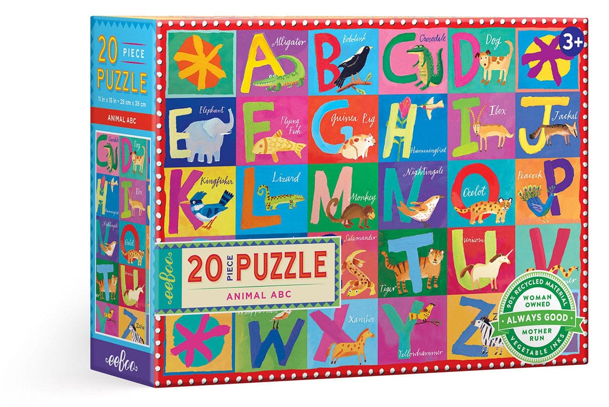 eeBoo 20 Piece Big Puzzle - Animal ABC - PZABC