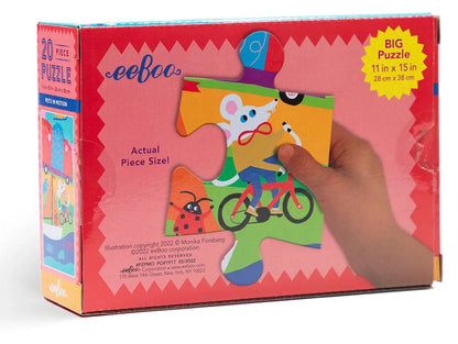 eeBoo 20 Piece Big Puzzle - Pets in Motion - PZPMO