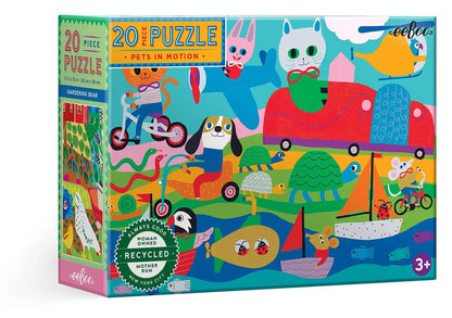 eeBoo 20 Piece Big Puzzle - Pets in Motion - PZPMO
