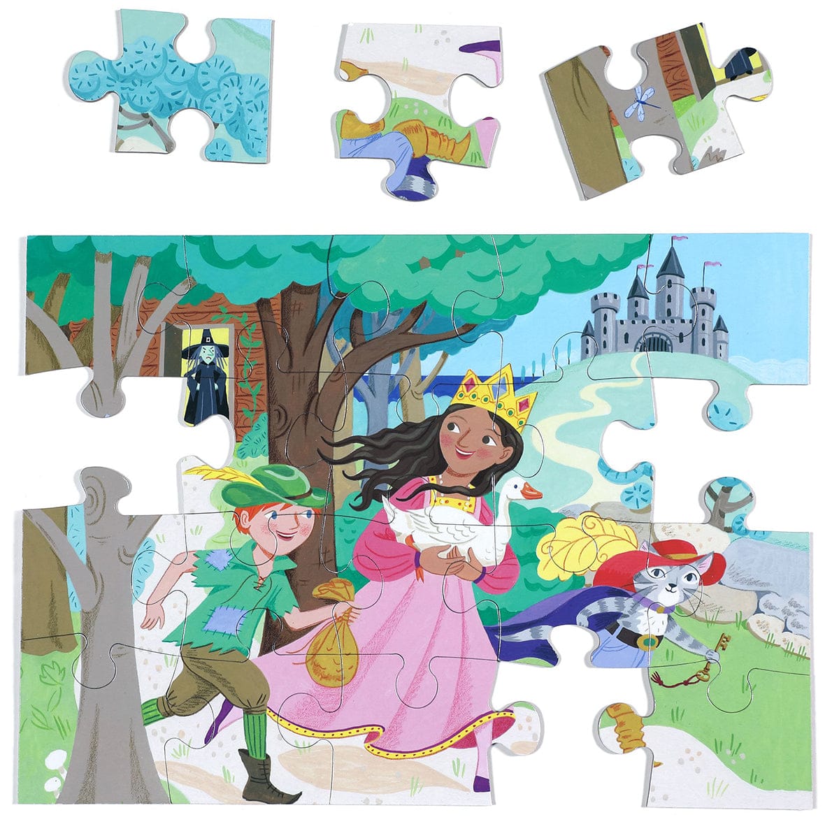 eeBoo 20 Piece Big Puzzle - Princess Adventure - PZPAV