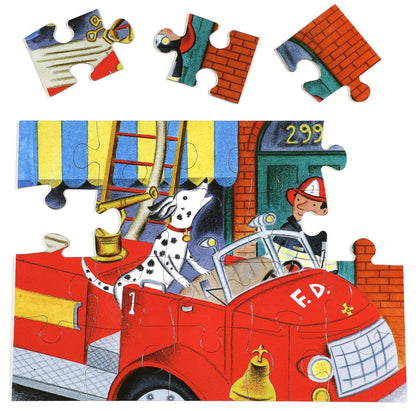 eeBoo 20 Piece Big Puzzle - Red Fire Truck - PZRFT
