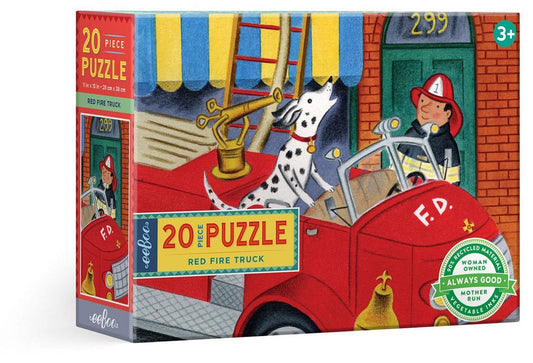 eeBoo 20 Piece Big Puzzle - Red Fire Truck - PZRFT