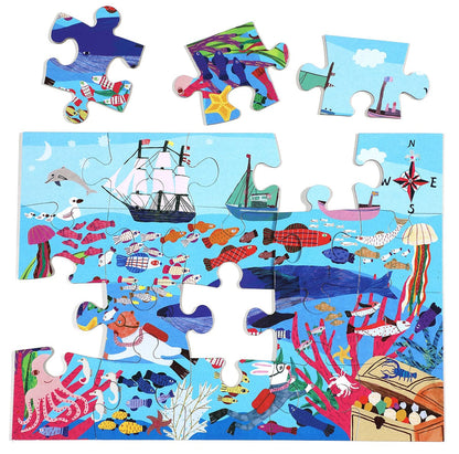 eeBoo 20 Piece Big Puzzle - Sea Exploration - PZSPL