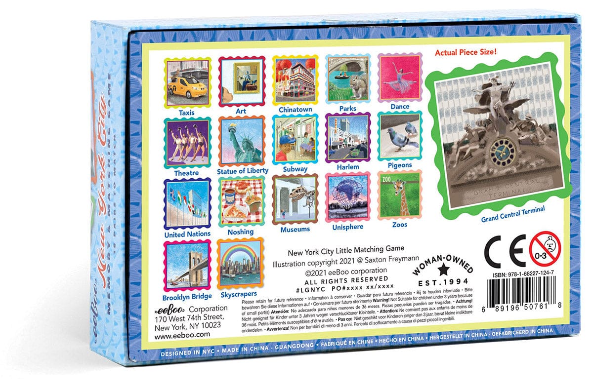 eeBoo Little Memory & Matching Game - New York City - LGNYC