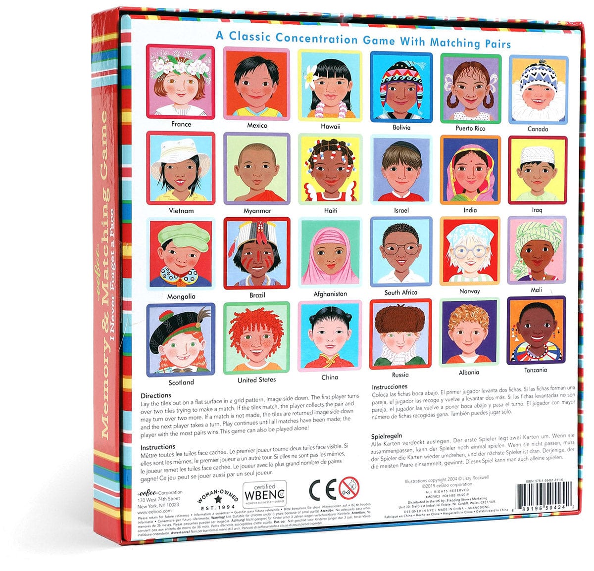 eeBoo Memory & Matching Game - I Never Forget a Face - MGFAC3