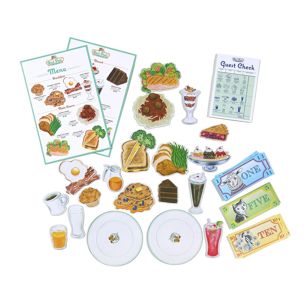 eeBoo Pretend Play Set - Best Pals Diner - IMPBD2