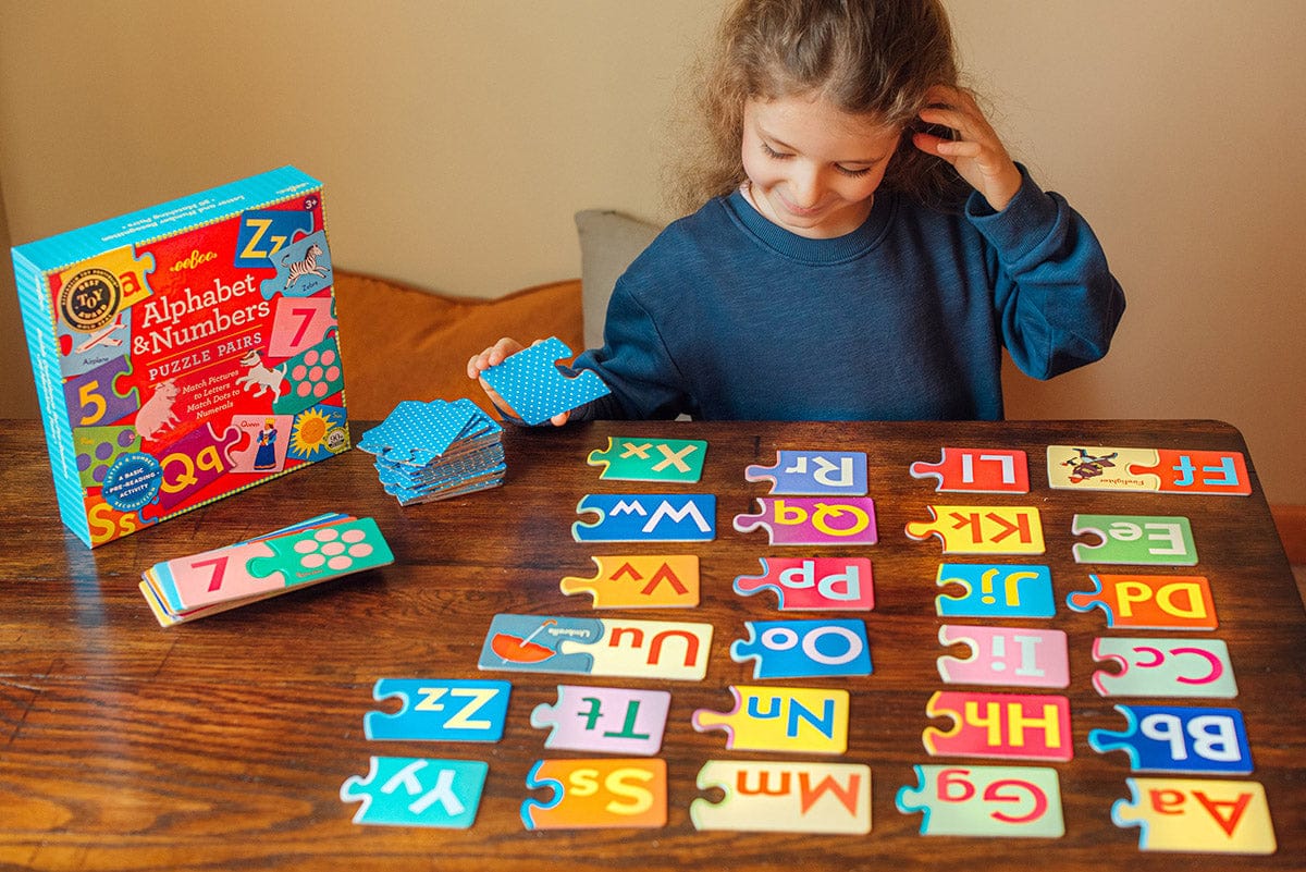 eeBoo Puzzle Pairs - Alphabet & Numbers - PPALP3