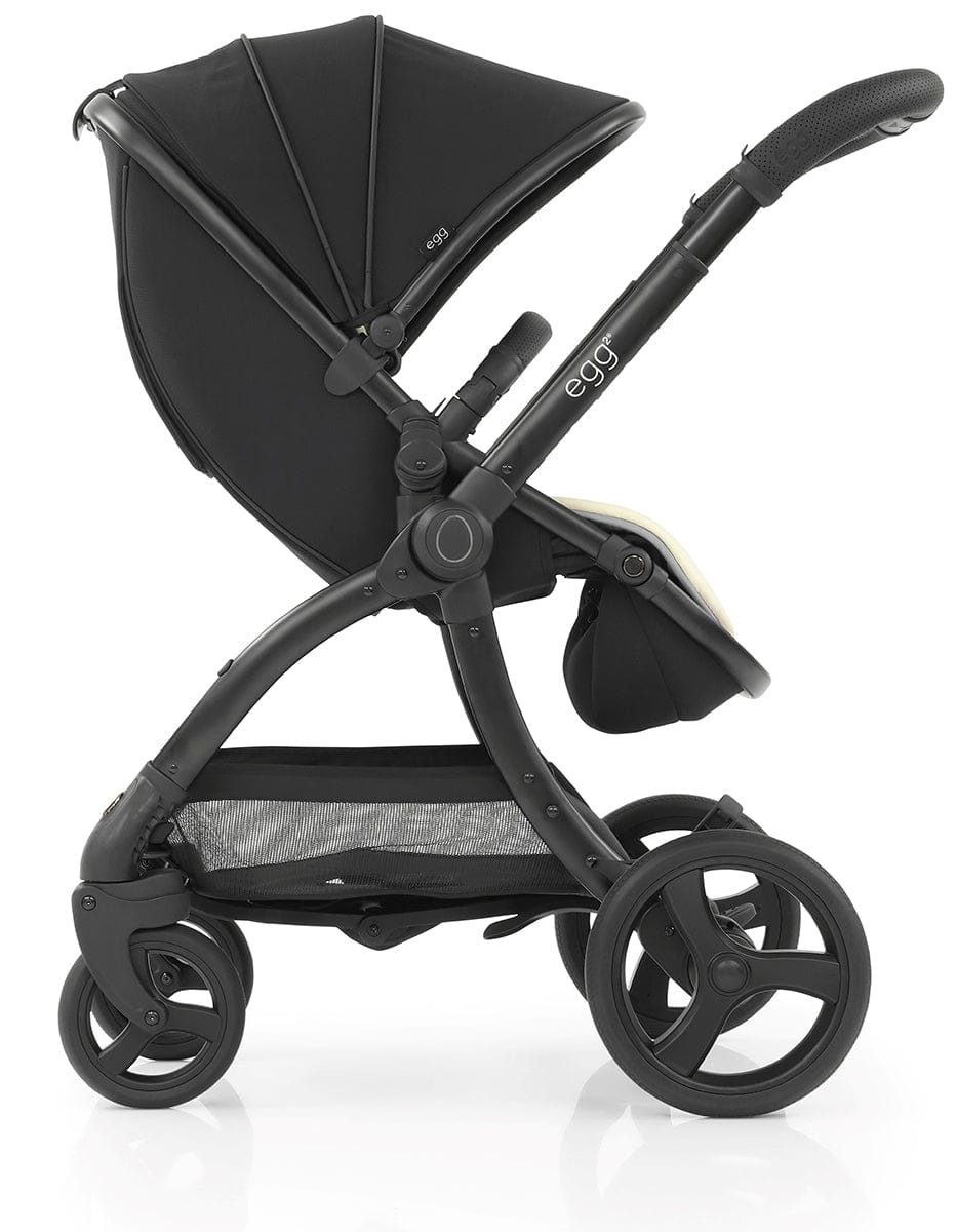 egg Strollers egg2 Double Stroller Bundle - Just Black - E2STJB-E2TAJB-E2TAAD