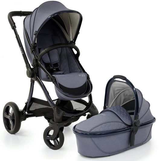 egg Strollers egg2 Stroller & Carry Cot Bundle - Chambray - E2STCH-E2CCCH