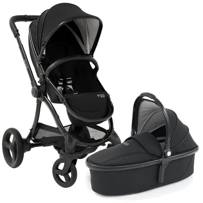egg Strollers egg2 Stroller & Carry Cot Bundle - Just Black - E2STJB-E2CCJB