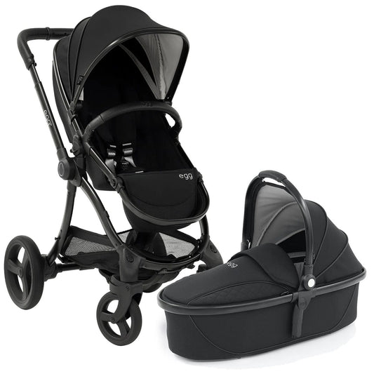 egg Strollers egg2 Stroller & Carry Cot Bundle - Just Black - E2STJB-E2CCJB