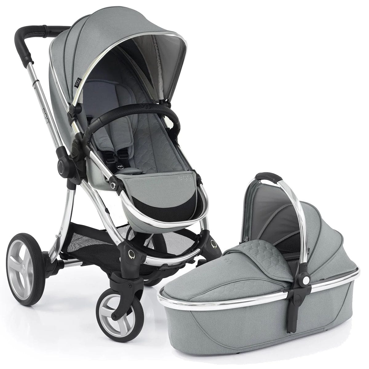 egg Strollers egg2 Stroller & Carry Cot Bundle - Monument Grey - E2STMG-E2CCMG