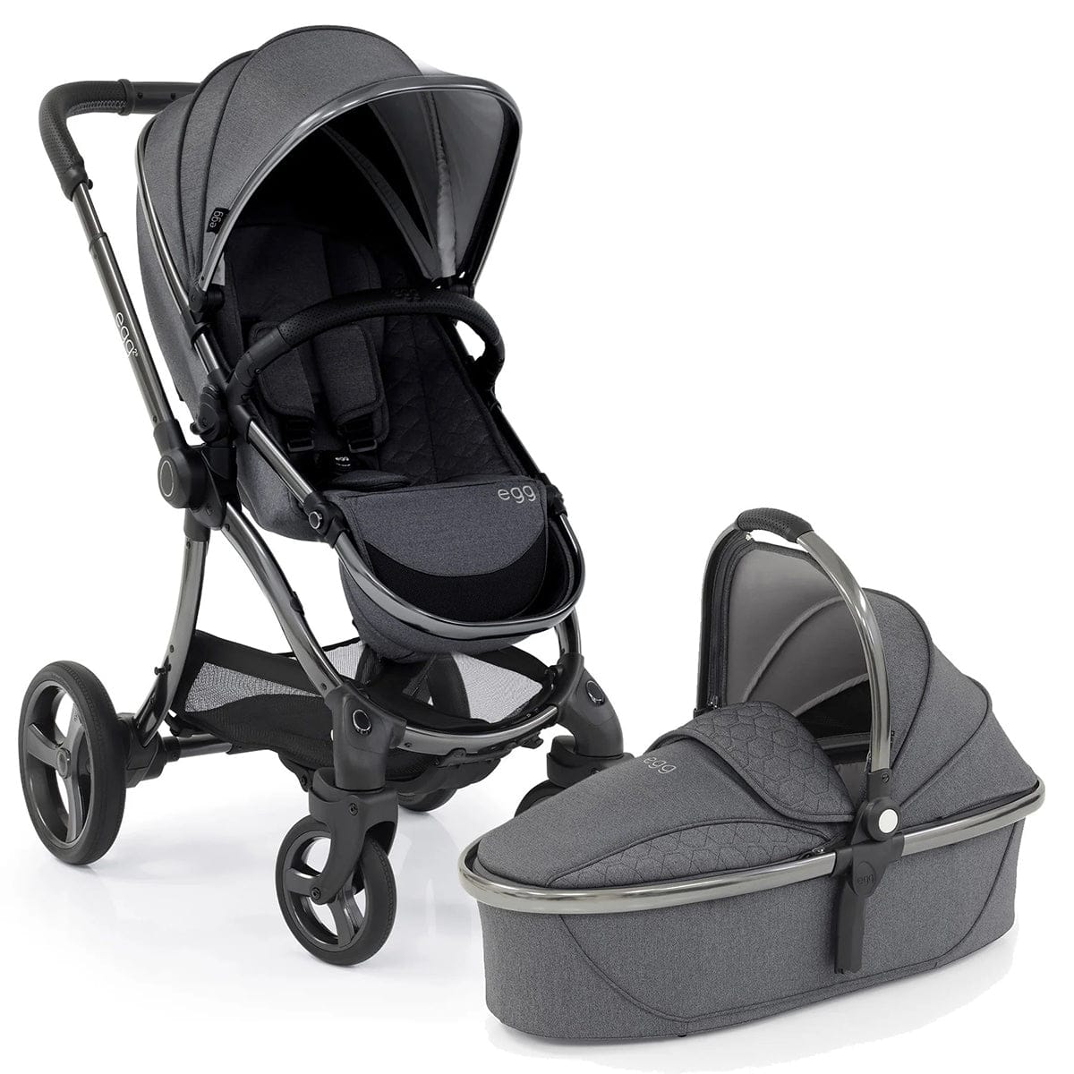 egg Strollers egg2 Stroller & Carry Cot Bundle - Quartz - E2STQU-E2CCQU