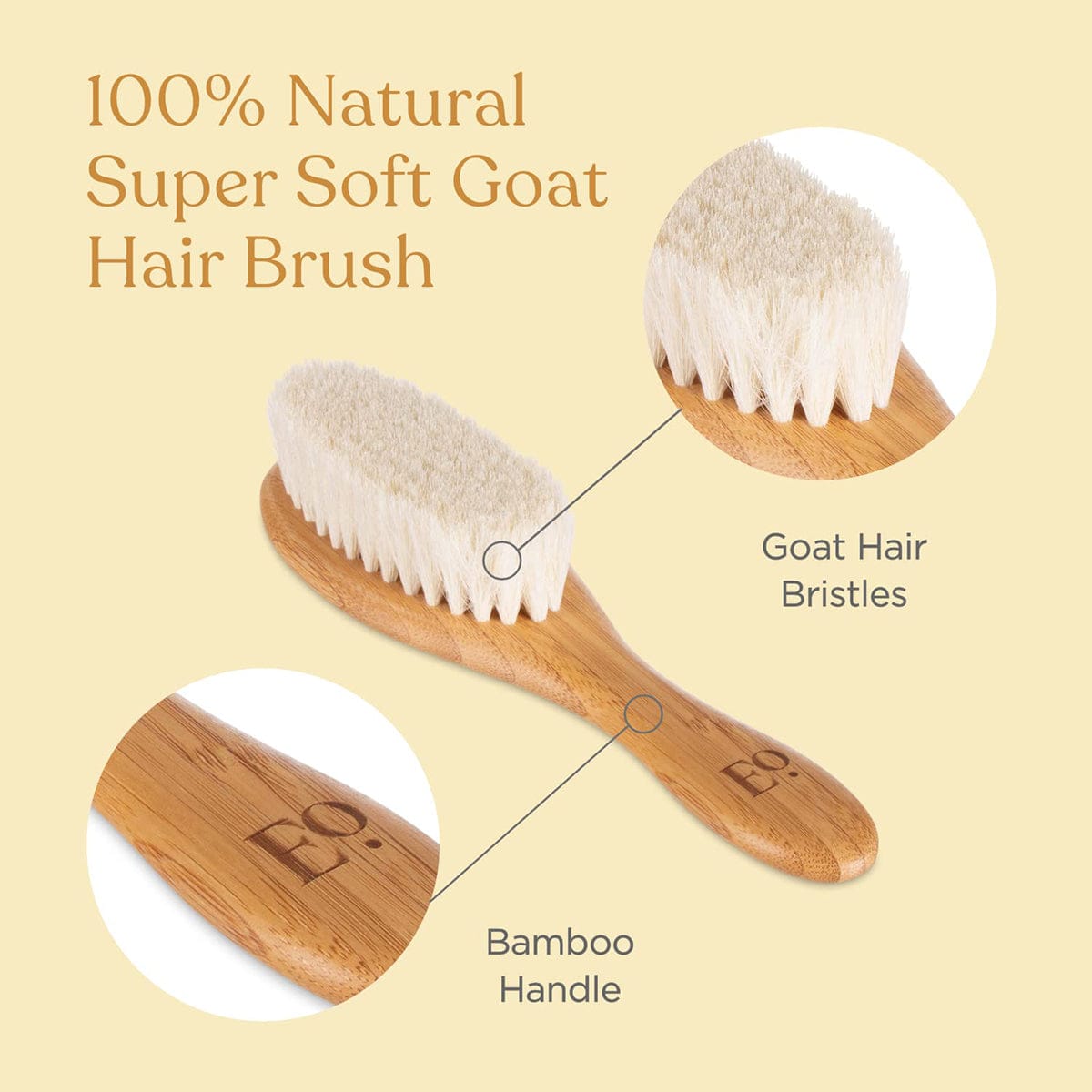 EllaOla 3-Piece Bamboo Brush & Comb Set - 191000N